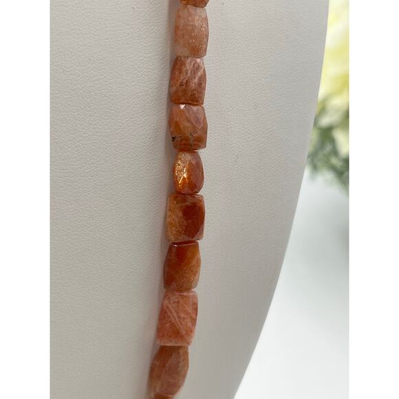 David Aubrey Anthropologie Carnelian Sunstone Gem Brass
Necklace Handcrafted - Picture 3 of 12
